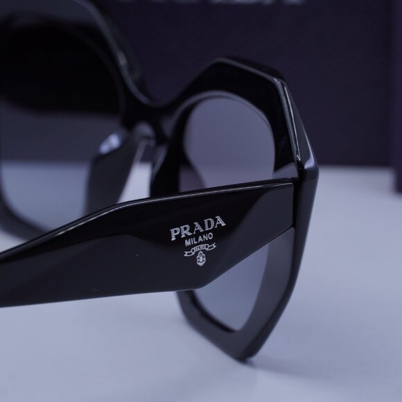 Prada PR16WS 1AB5D1 Geometric Sunglasses – Black\Grey - Picture 5 of 9